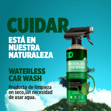 3D waterless car wash - producto biodegradable 